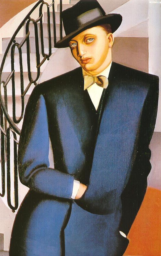 The Marquis DAfflitto on a Staircase painting - Tamara de Lempicka The Marquis DAfflitto on a Staircase art painting The Marquis DAfflitto on a Staircase painting - Tamara de Lempicka The Marquis DAfflitto on a Staircase art painting